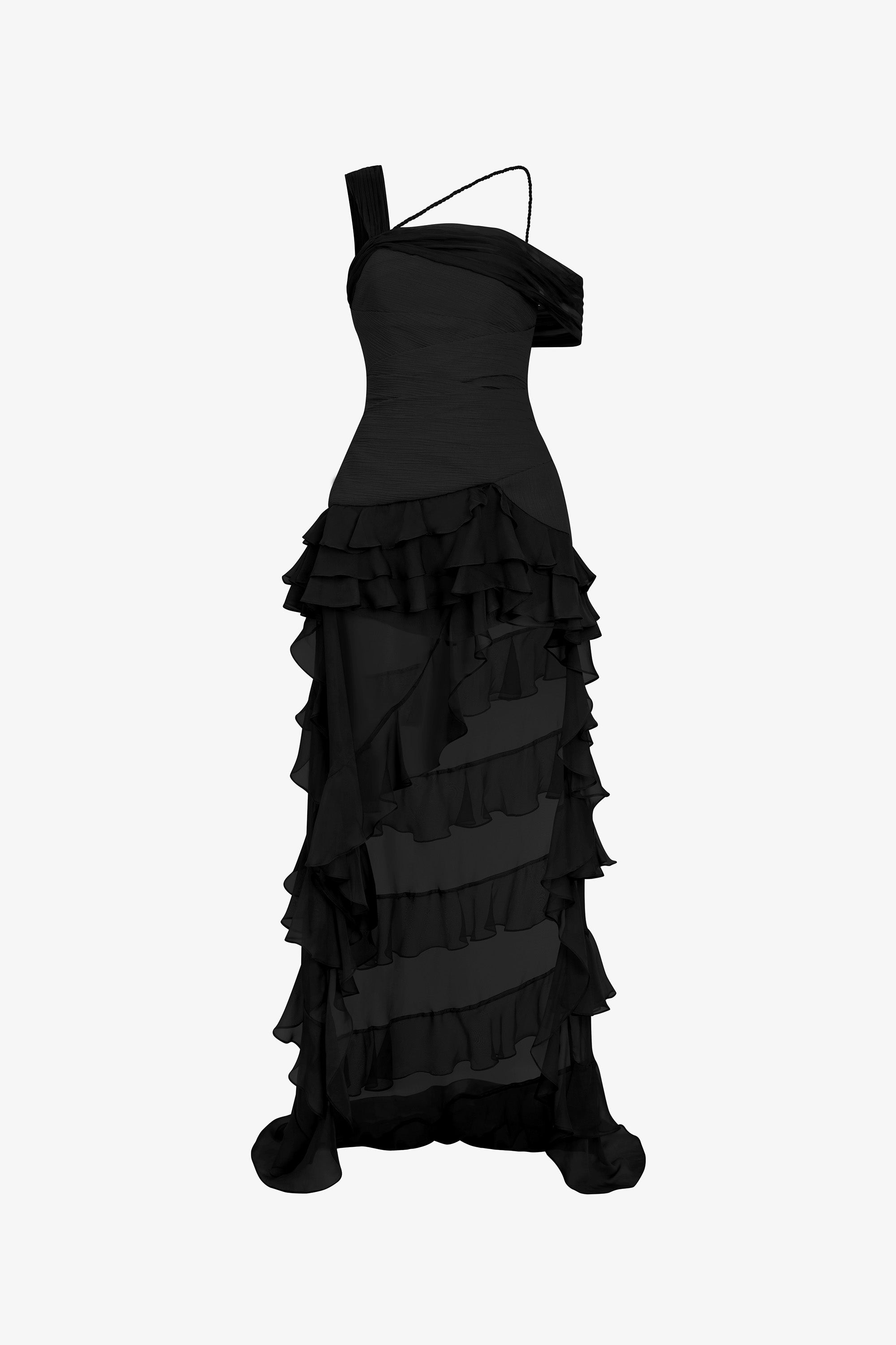 Elodie One-Shoulder High-Low Dress
