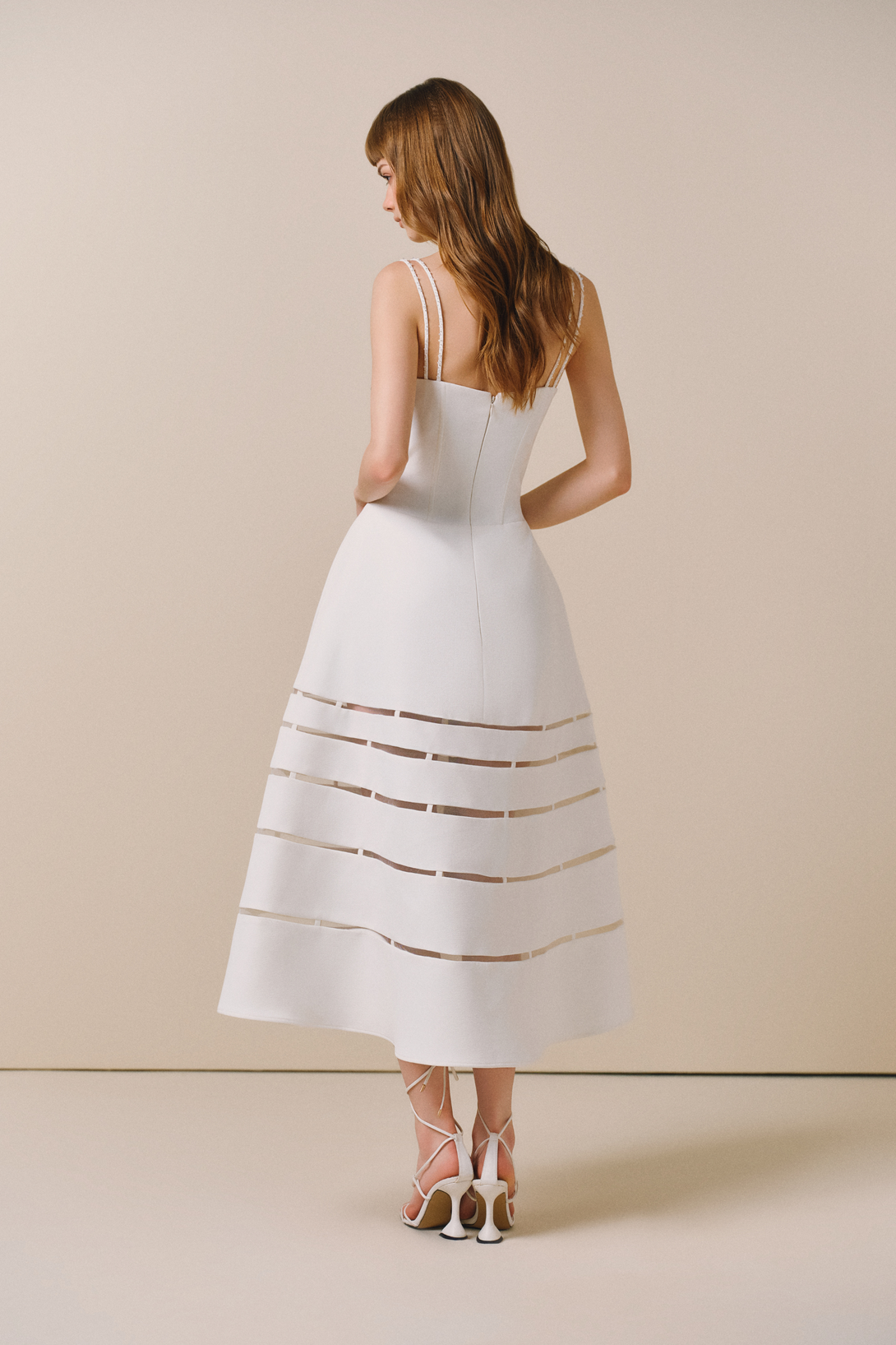 PANEY Midi Dress M / White