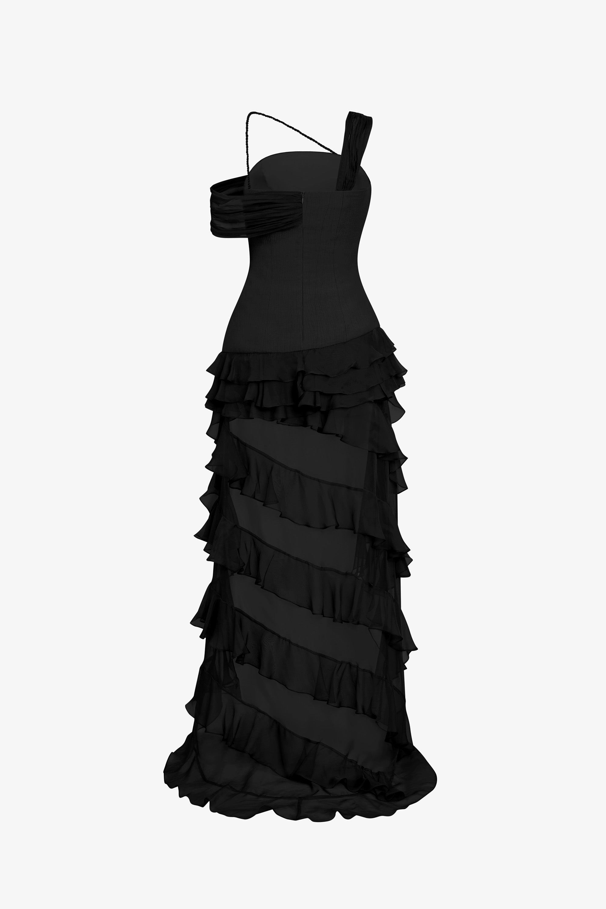 Elodie One-Shoulder High-Low Dress