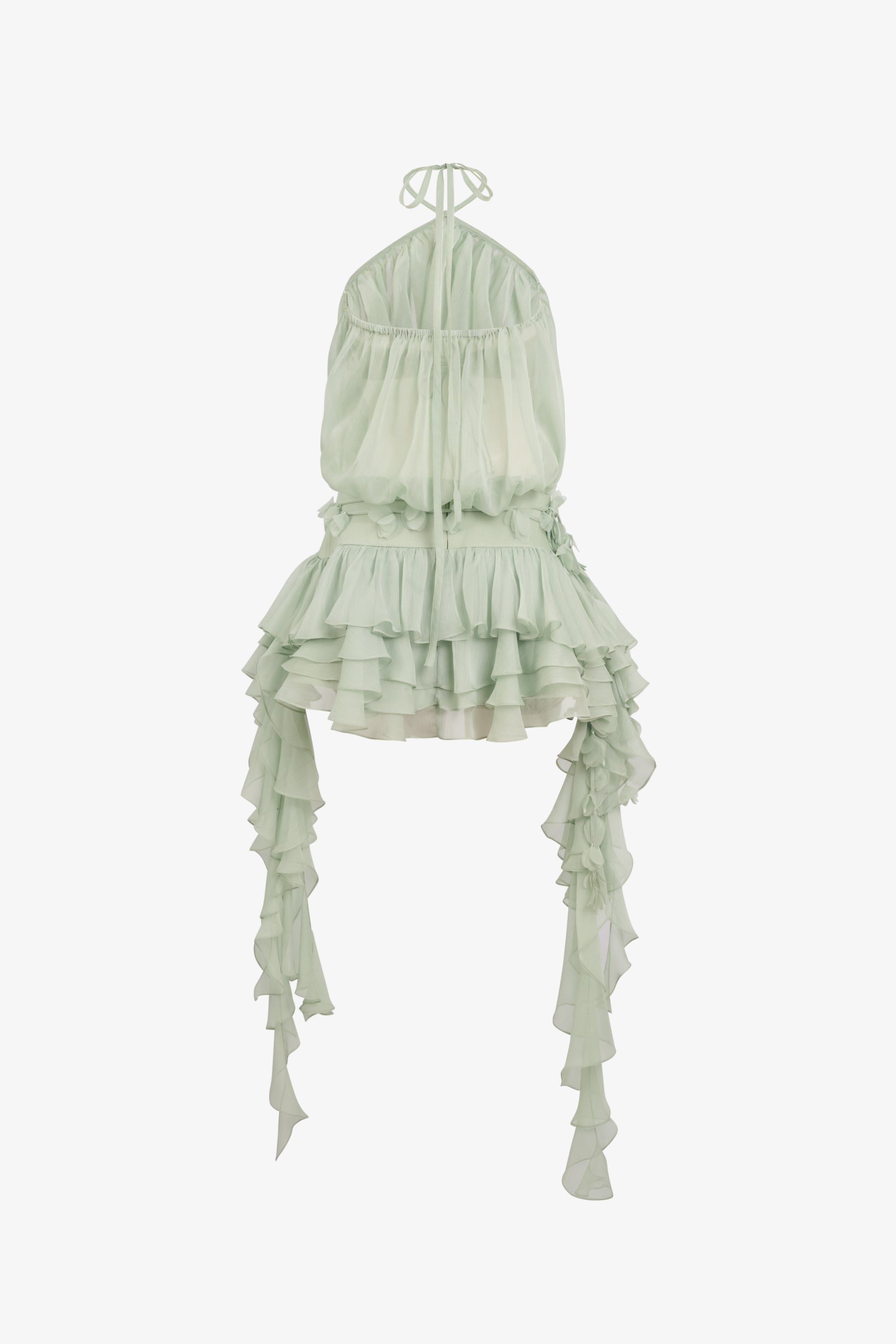 Evelina Halter Draped Mini Dress