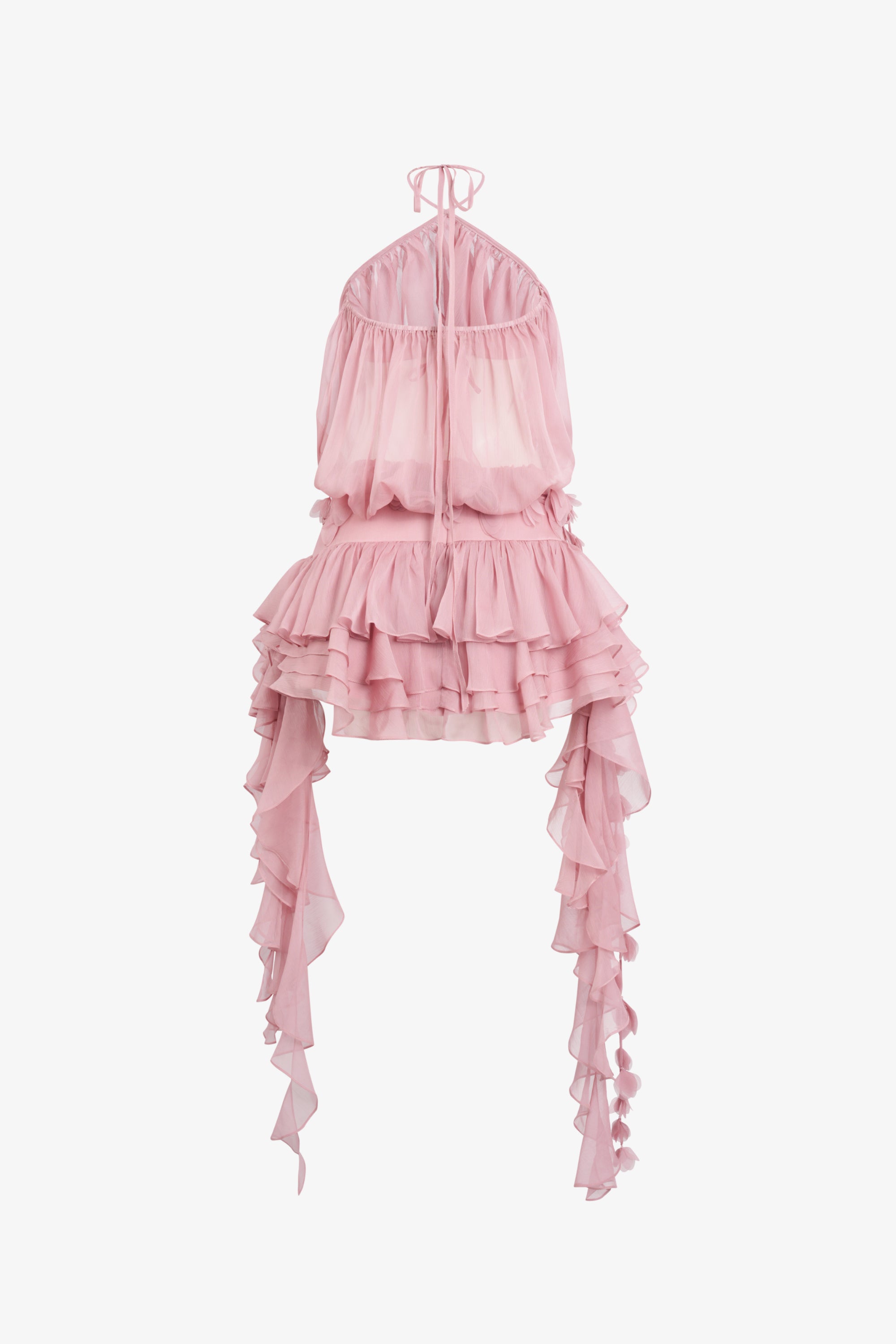 Evelina Halter Draped Mini Dress