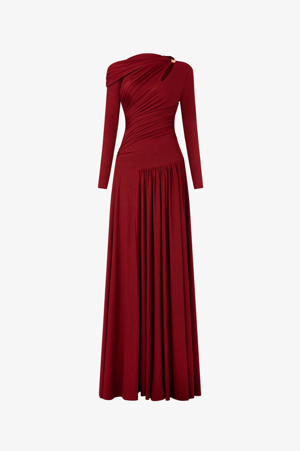 FANCY Cut-out Long sleeve Maxi Dress