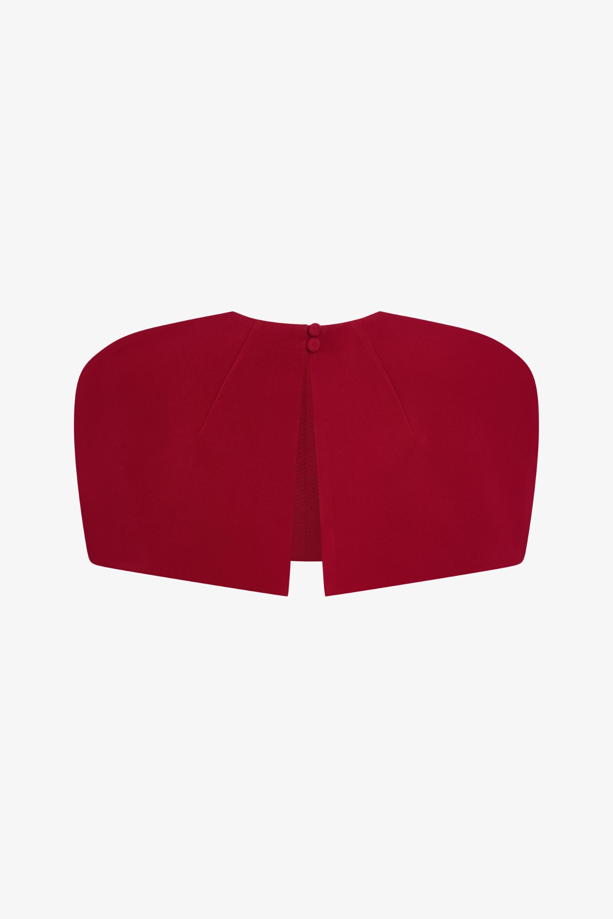 NOIRE Bustier Midi Dress with Cape