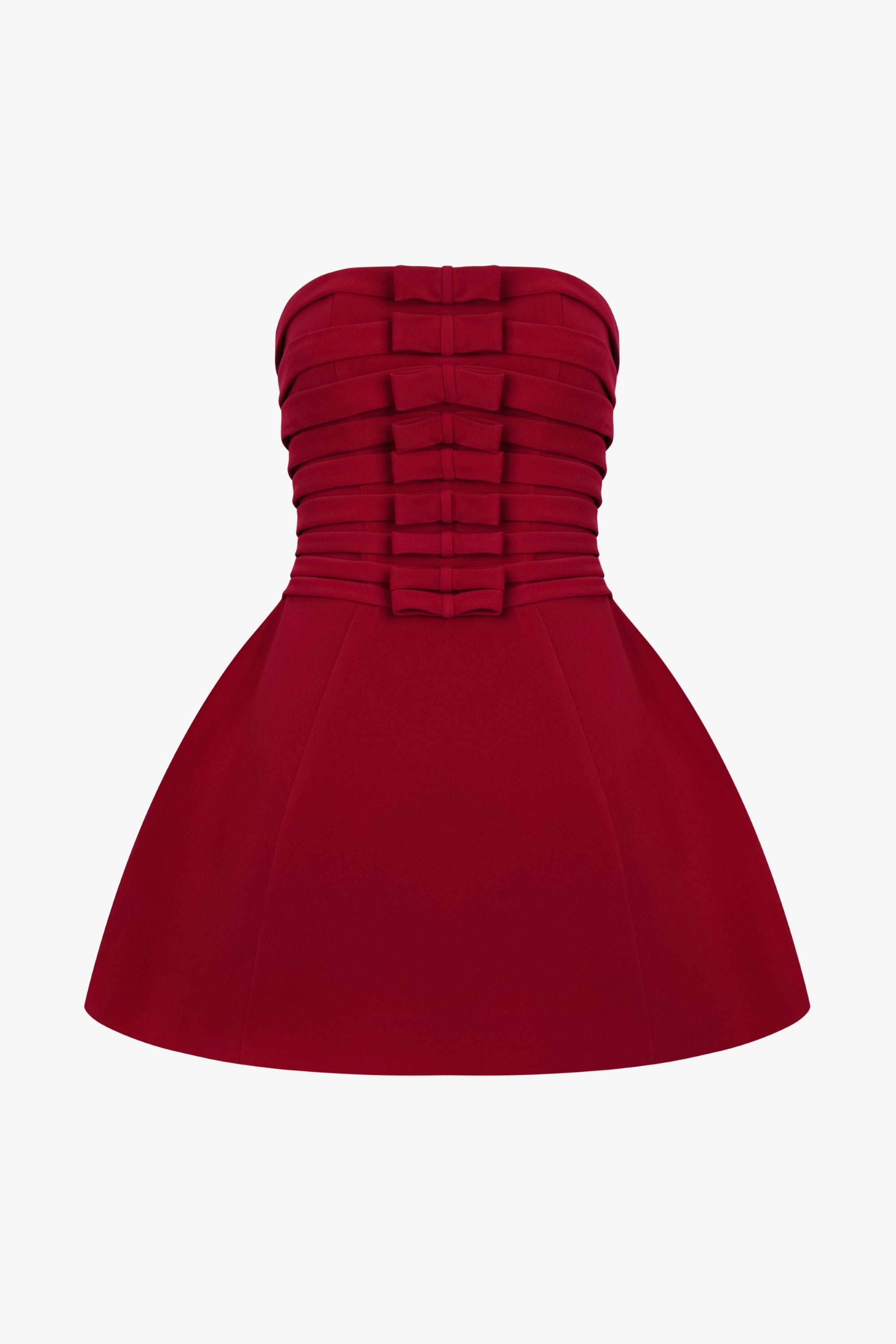 NOIRE Bustier Midi Dress with Cape