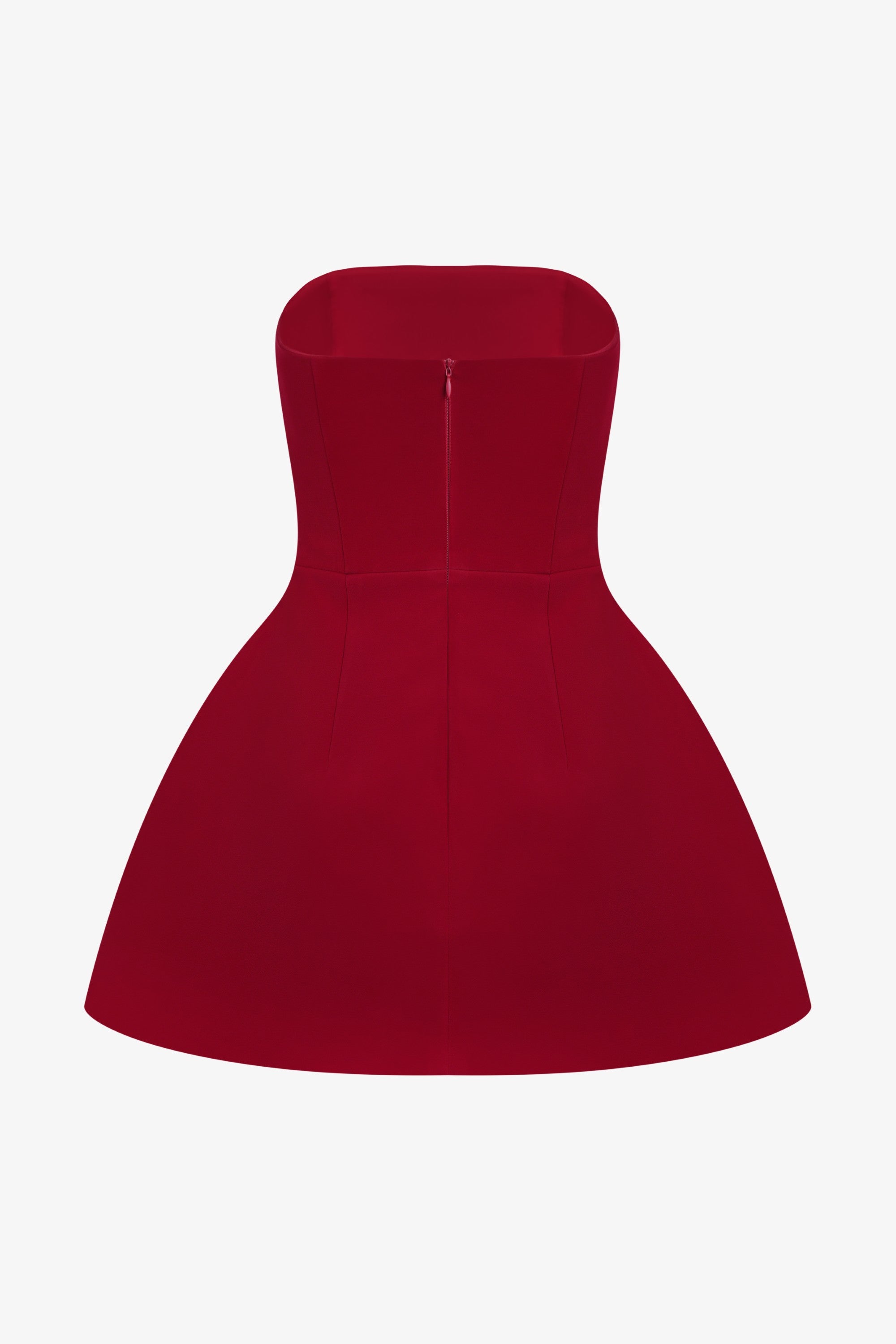 NOIRE Bustier Midi Dress with Cape