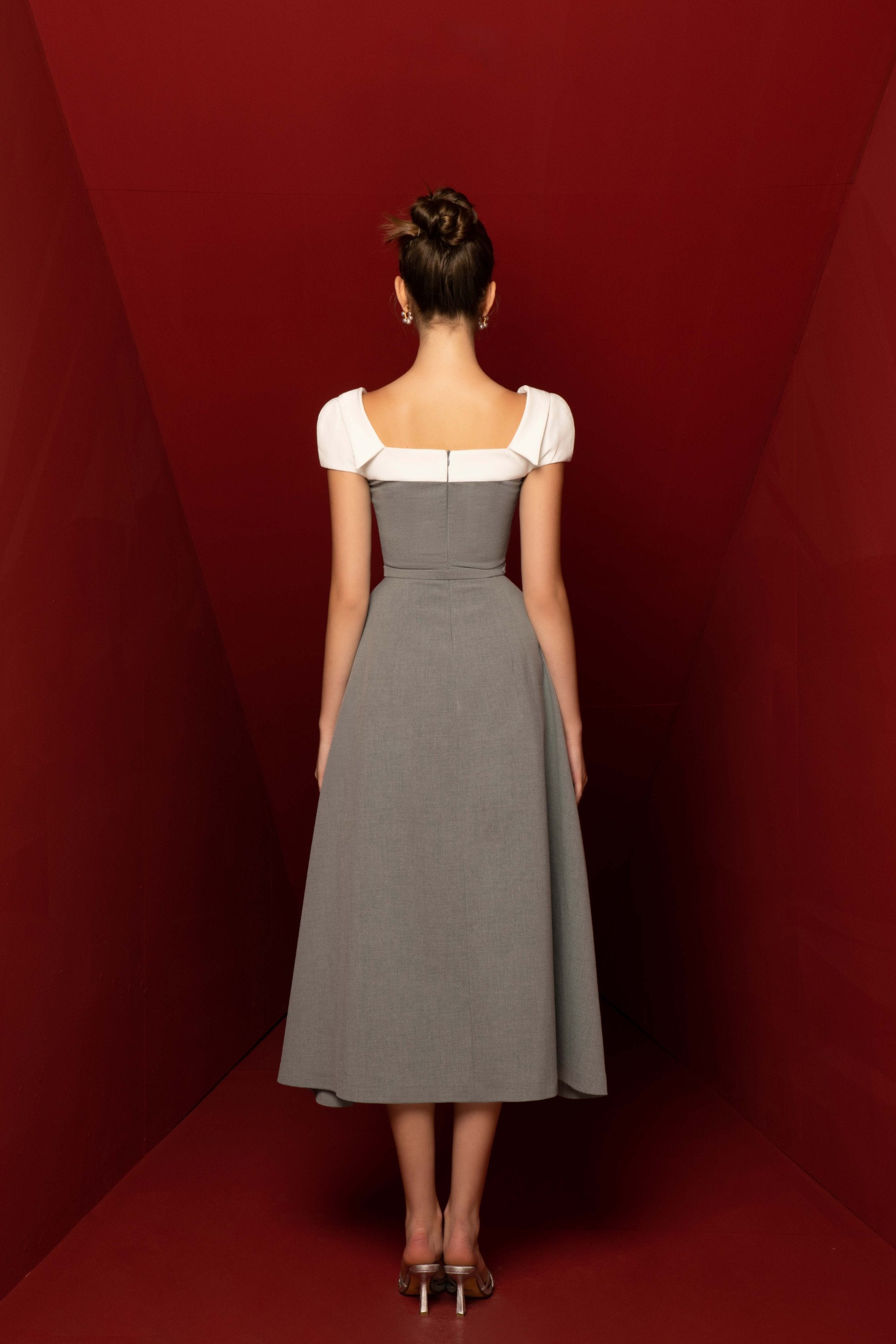 Daphne Two-tone Midi Dress