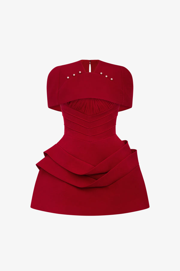 SERENA Mini Dress with Cape