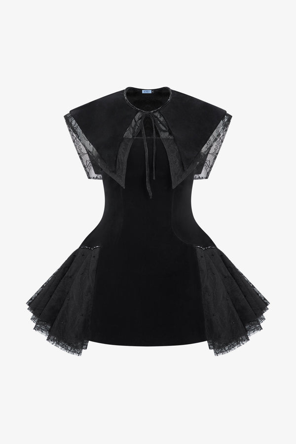 MORIS Mini Dress with Cape