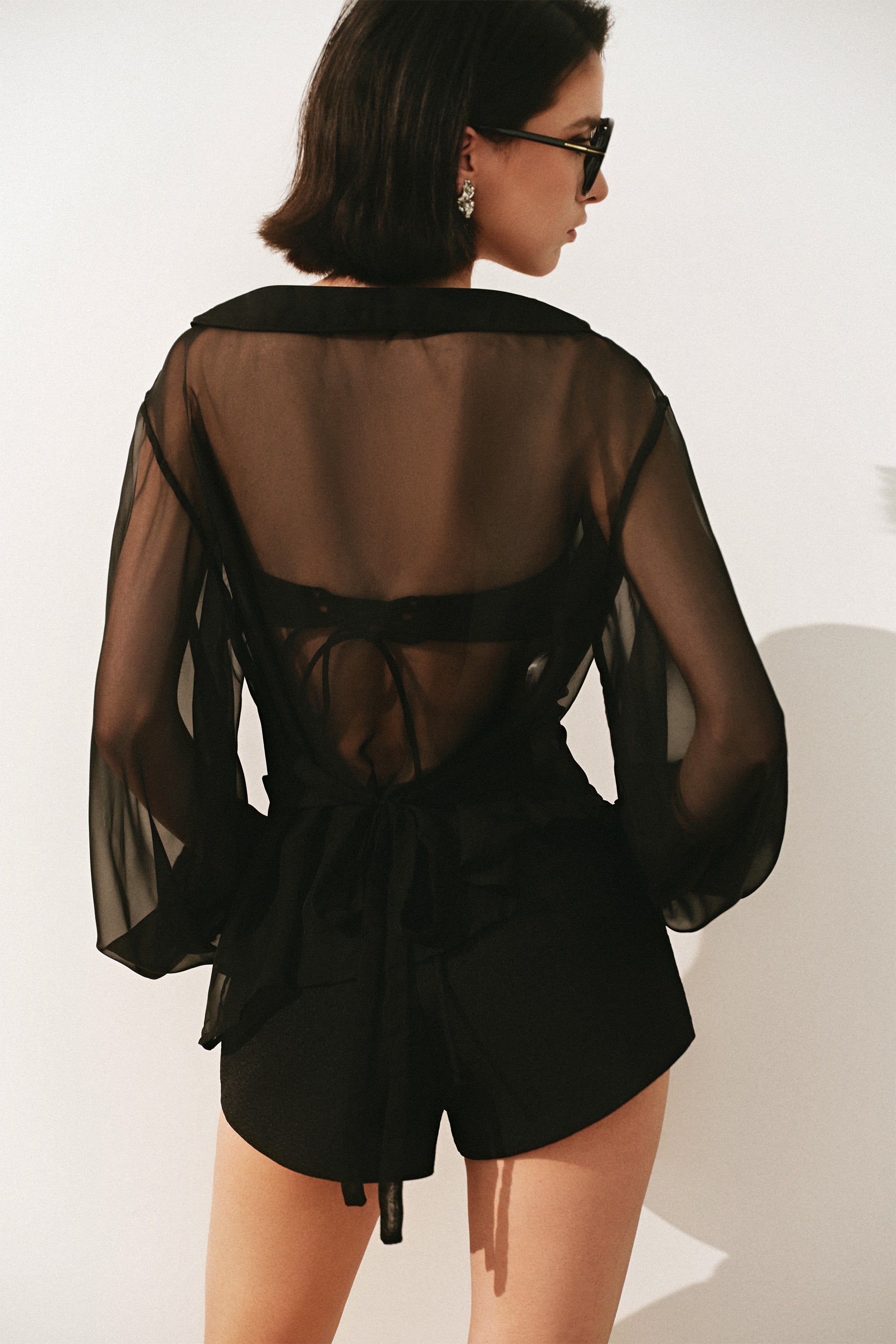 Fera Chiffon Overlay Blouse