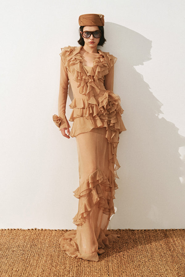 Goldie Ruffle Maxi Dress