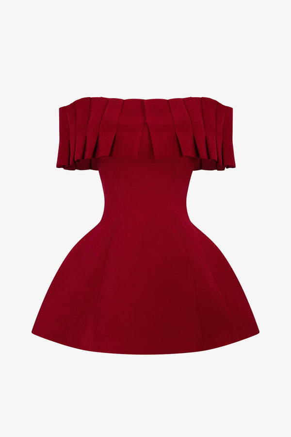 HAZELINA Off-shoulder Mini Dress