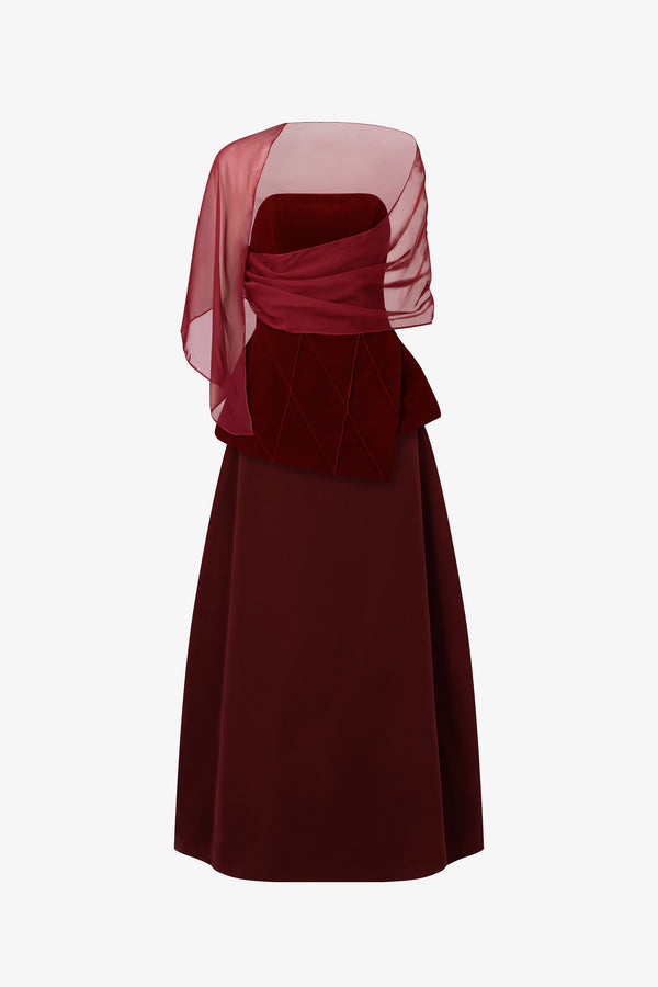 SCARLOTTE Velvet Set with Sheer Overlay
