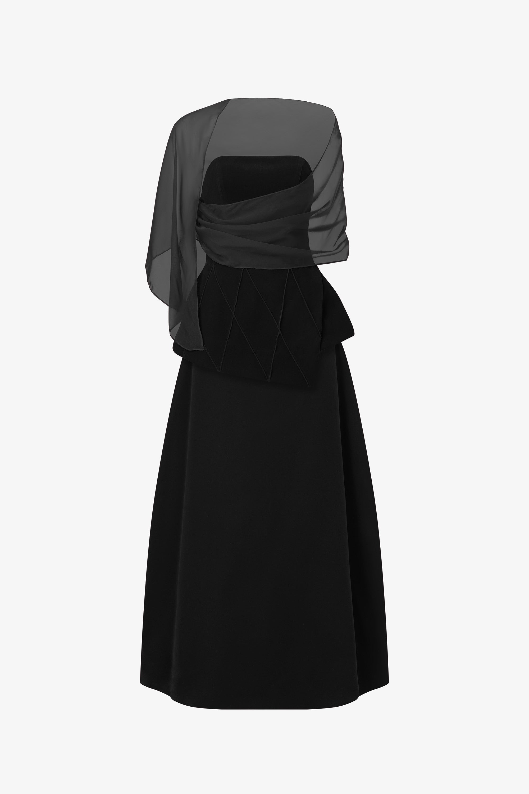 SCARLOTTE Velvet Set with Sheer Overlay